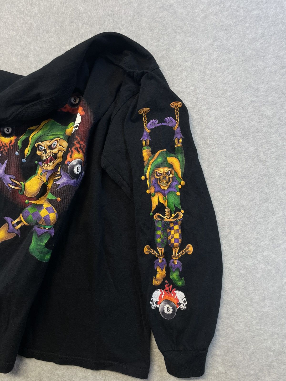 Other Vintage 90s Jester 8-Ball Biker Long Sleeve Tee Size US L / EU 52-54 / 3 - 2 Thumbnail