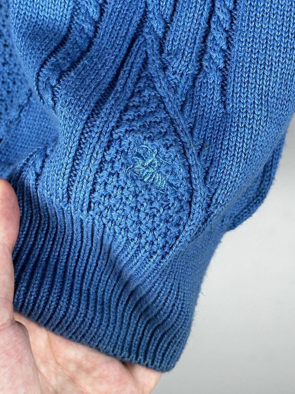 Burberry Vintage Burberrys Sweater Knit Heavyweight Blue Size US L / EU 52-54 / 3 - 7 Thumbnail