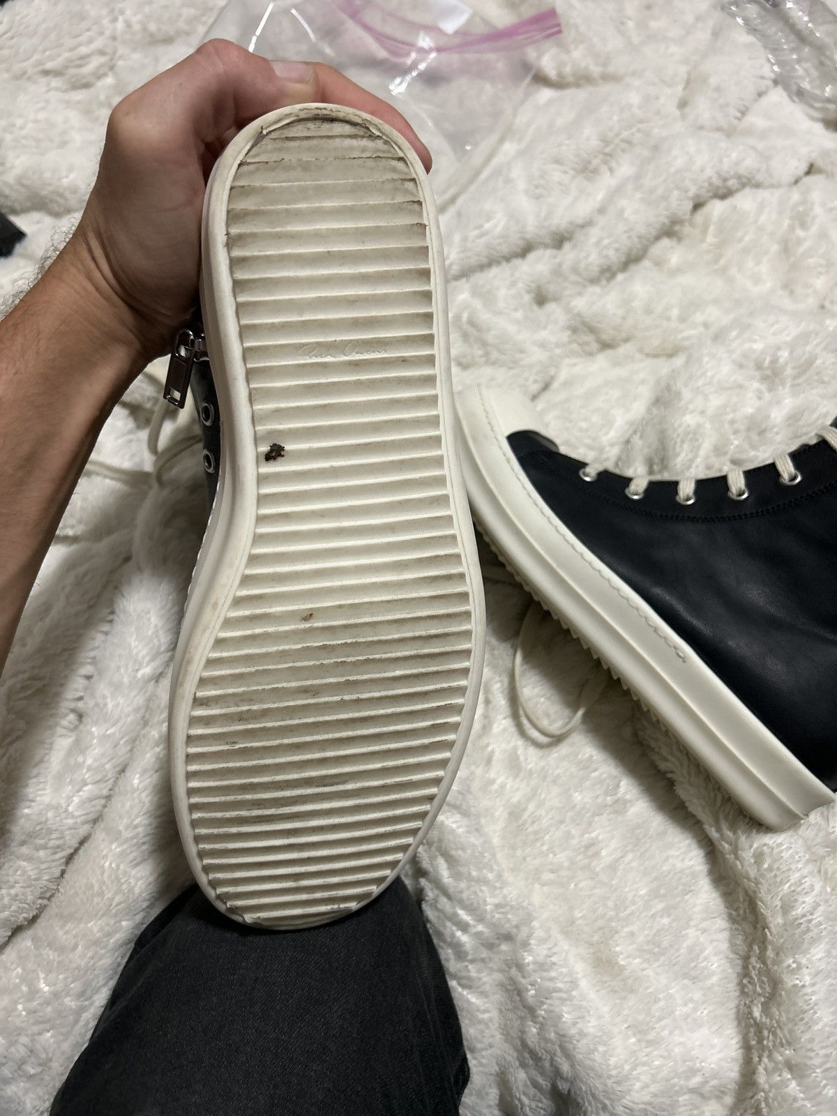 Rick Owens LIDO HIGHTOP RAMONES Size US 9 / EU 42 - 19 Thumbnail