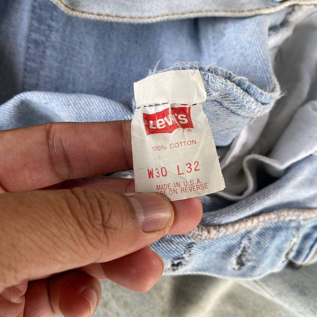 Levi's Vintage Clothing Vintage 90s Levi's 501 Distressed Dirty Wash Faded Grunge Size US 29 - 11 Thumbnail