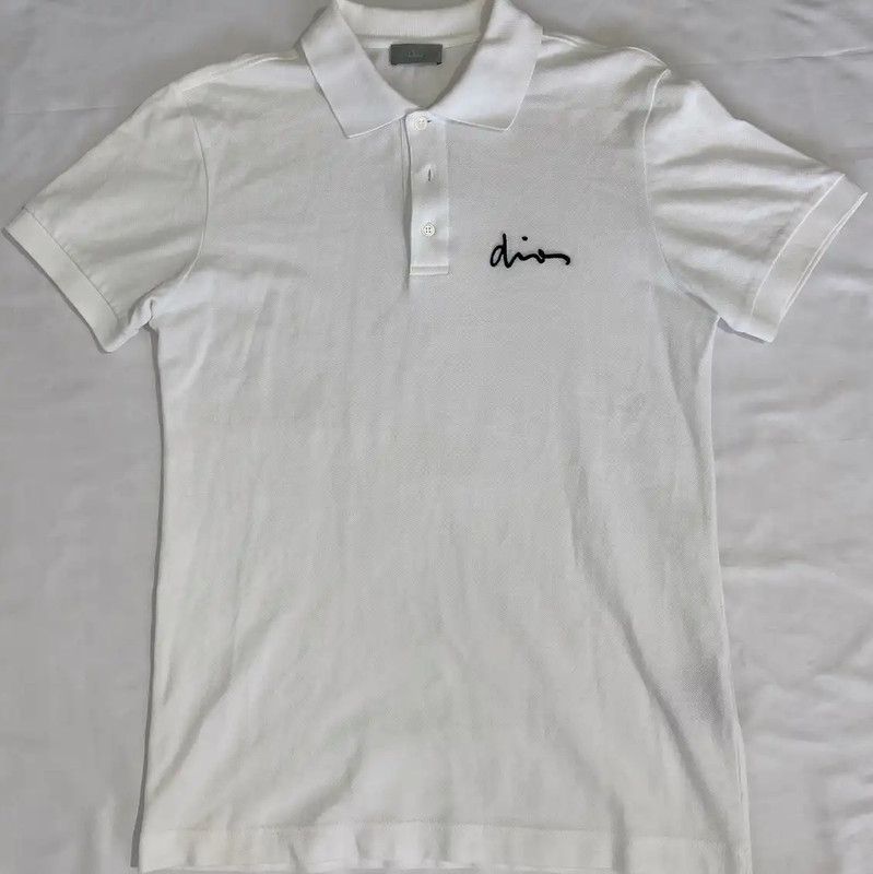 Dior Dior White Men's Polo Shirt 0089 Size US M / EU 48-50 / 2 - 1 Thumbnail
