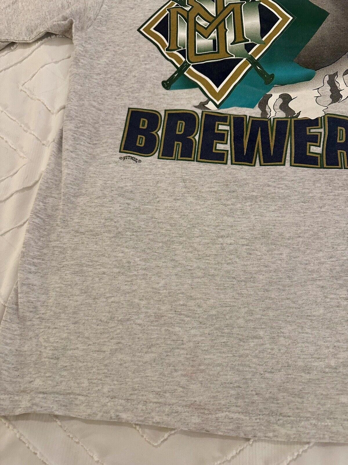 Nutmeg Vintage Milwaukee Brewers Nutmeg Shirt Size Large Size ONE SIZE - 6 Thumbnail