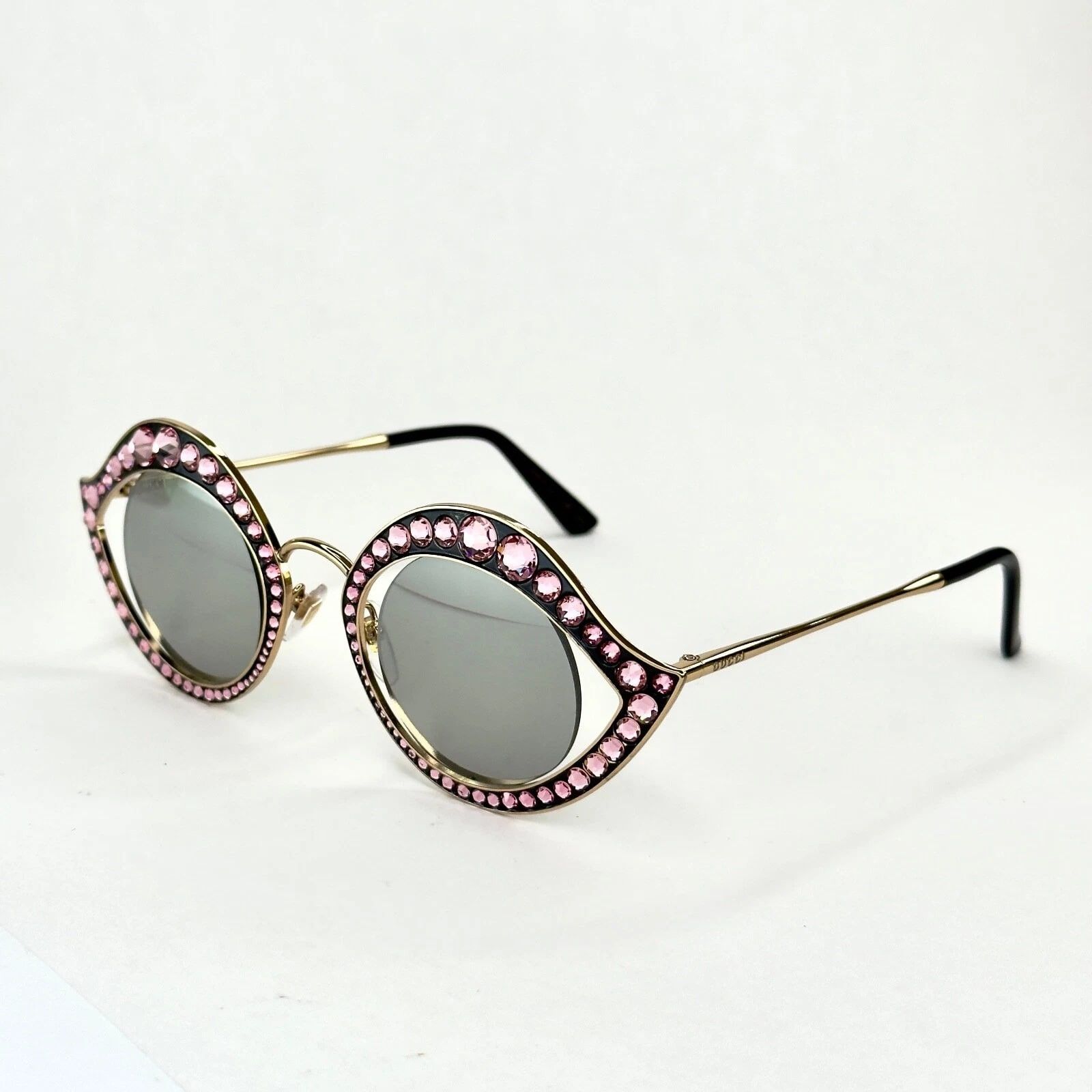 Gucci GUCCI GG0046S CRYSTAL LIPS Stud 0046 Gold Pink Silver Size ONE SIZE - 6 Thumbnail