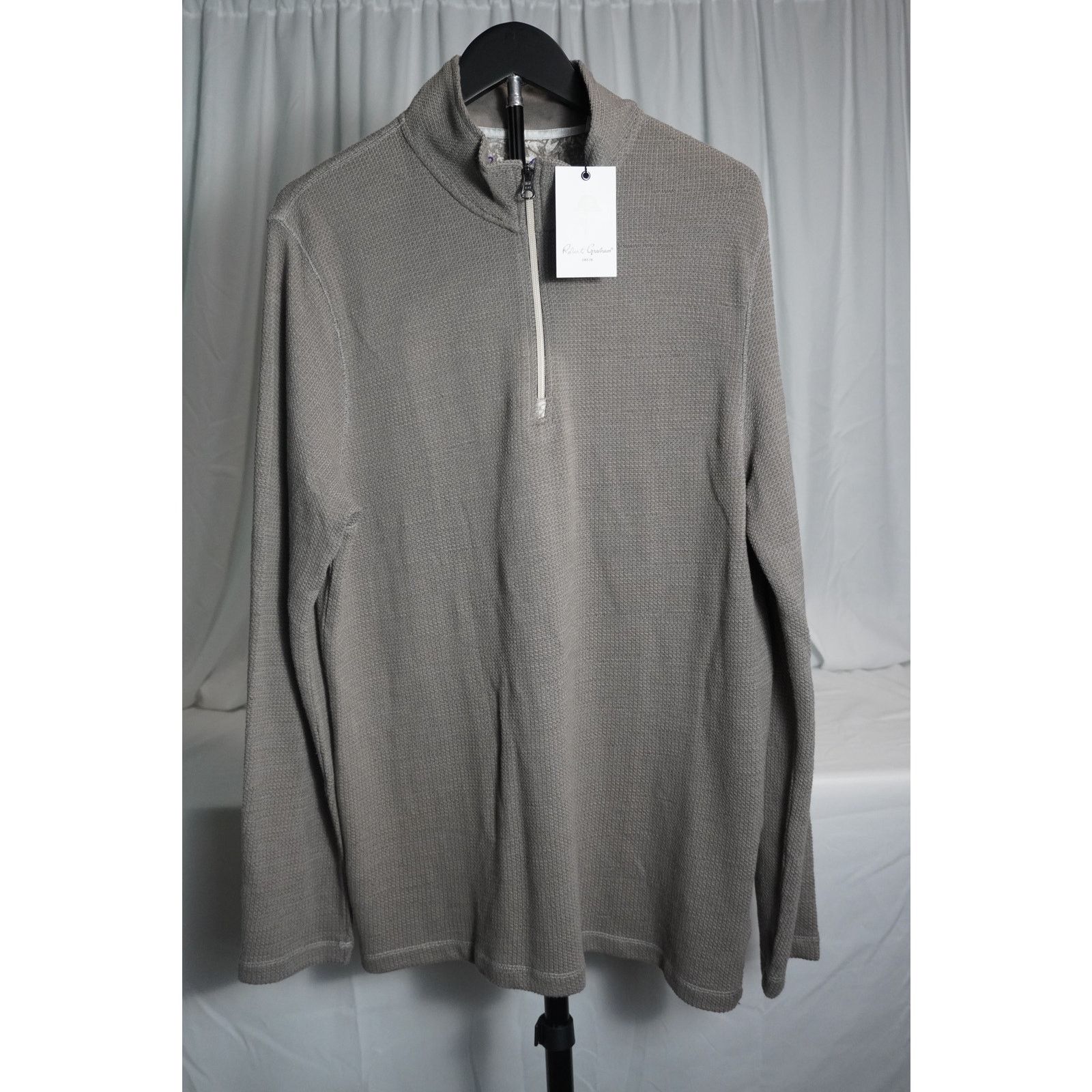 Robert Graham Robert Graham Quarter-Zip Pullover – Textured Knit – Size XL Size US XL / EU 56 / 4 - 1 Thumbnail