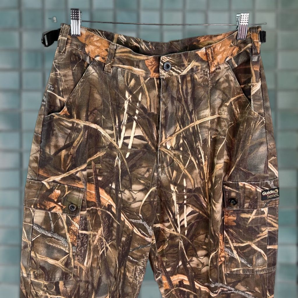 Vintage Guide Series Advantage Camo Cargo Pants Mens M 34 X 31 Green Tactical Cargo Pocket Jeans/Canvas Straight Mens 34x31 Size US 31 - 1 Thumbnail