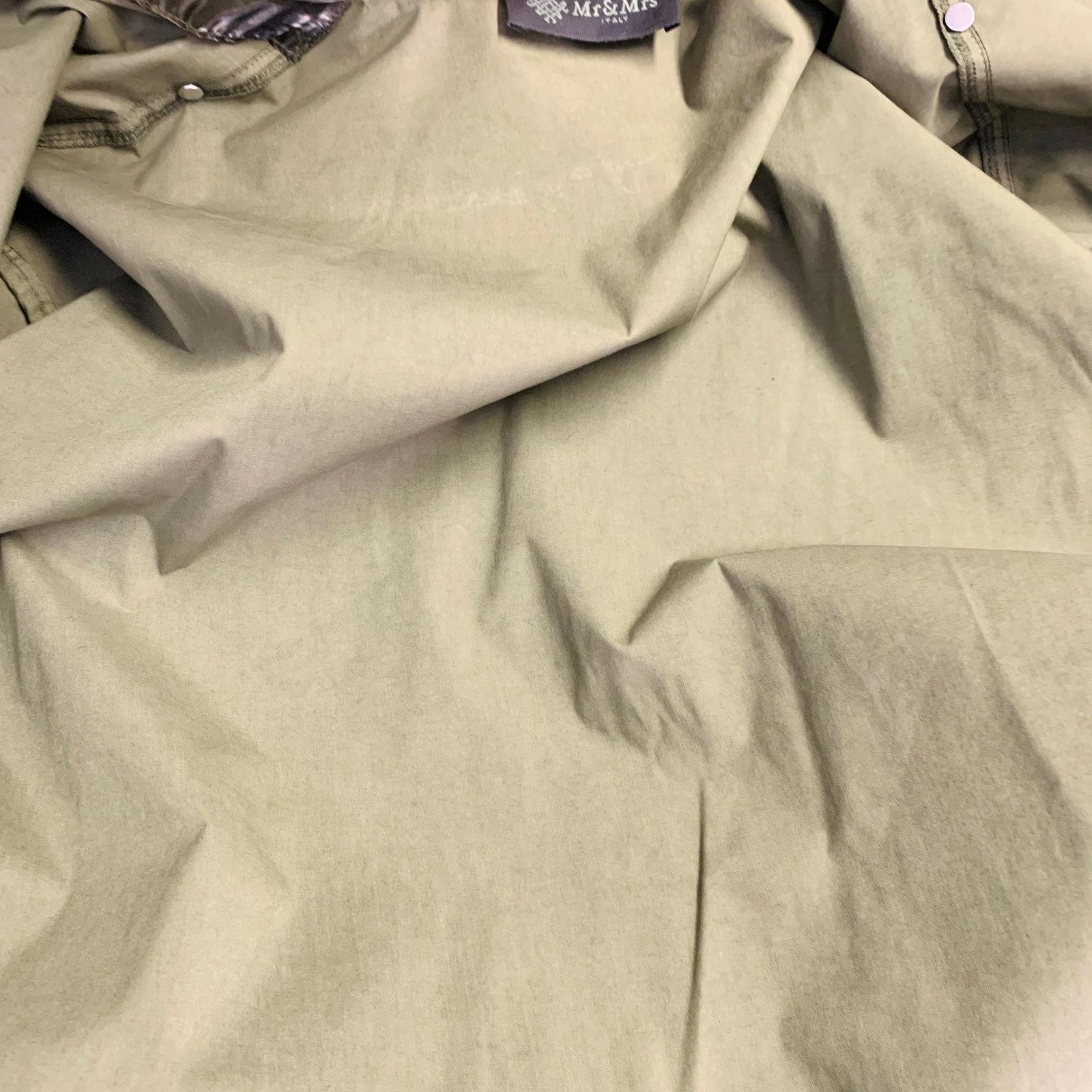MR & MRS ITALY MR & MRS XS Green Olive Shimmery Cotton Blend Parka Jacket Size US XS / EU 42 / 0 - 11 Thumbnail