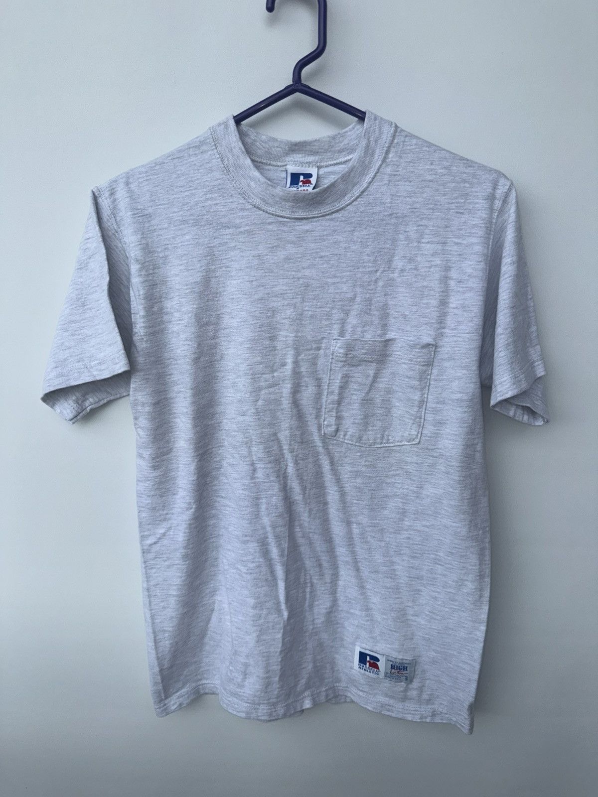 Russell Athletic Gray Short Sleeve Pocket Tee Size US S / EU 44-46 / 1 - 1 Thumbnail