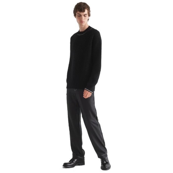Prada o1bcso1str1025 Cashmere Sweater in Black Size US L / EU 52-54 / 3 - 2 Thumbnail