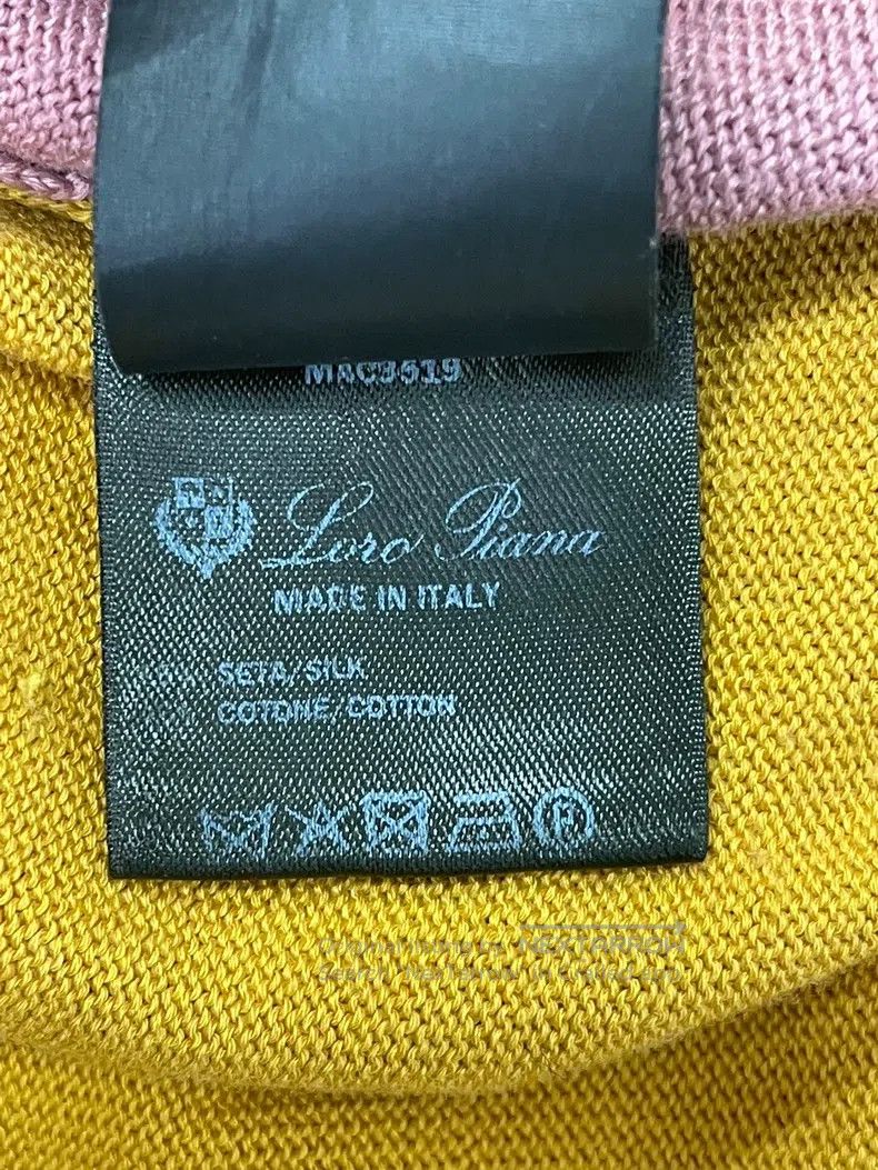 Loro Piana Loro Piana Yellow color block knit short sleeve top Size XS / US 0-2 / IT 36-38 - 5 Thumbnail