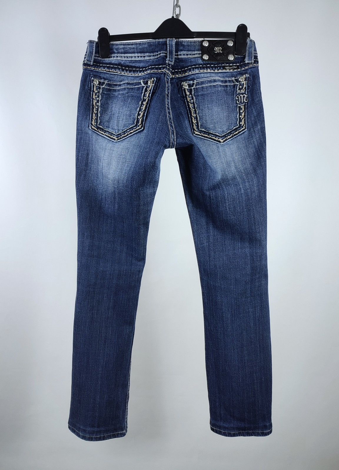 Miss Me Y2K Miss Me Rhinestones Embroidered Denim Jeans Size 30" / US 8 / IT 44 - 3 Thumbnail