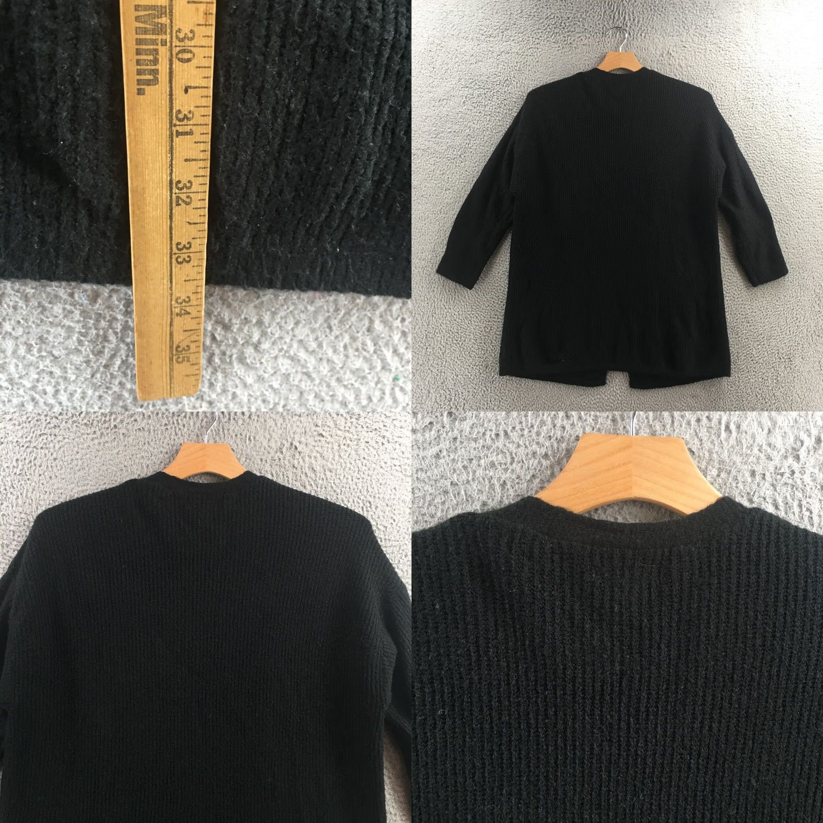 American Eagle Outfitters American Eagle Outfitters Cardigan Sweater Womens M Black Long Sleeve Open Front Pocket Size M / US 6-8 / IT 42-44 - 8 Thumbnail