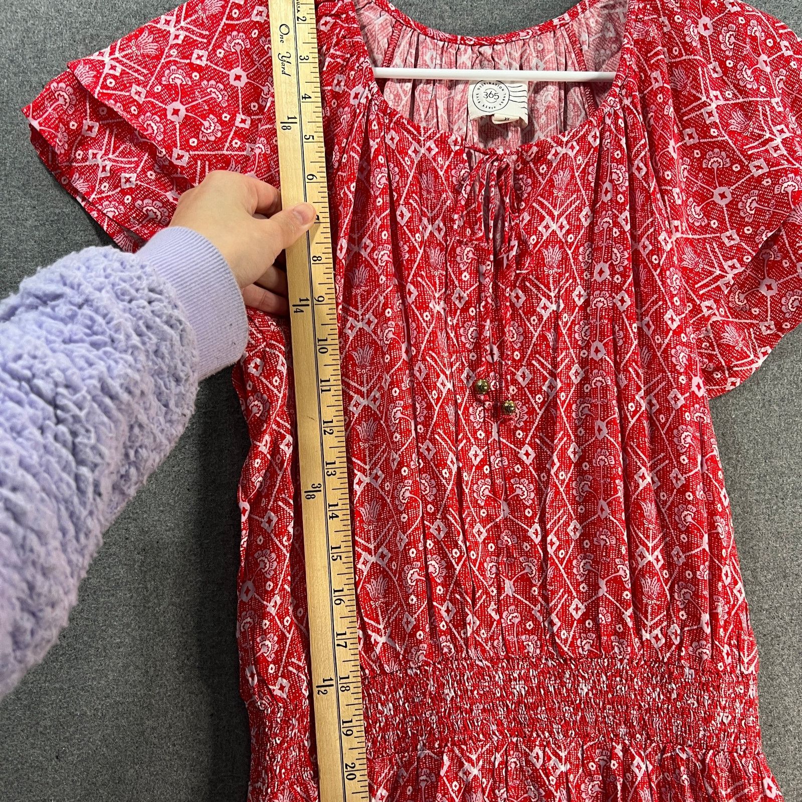 Other Destination 365 Regular Printed Short-Sleeve Midi Dress Red Size XS / US 0-2 / IT 36-38 - 6 Thumbnail