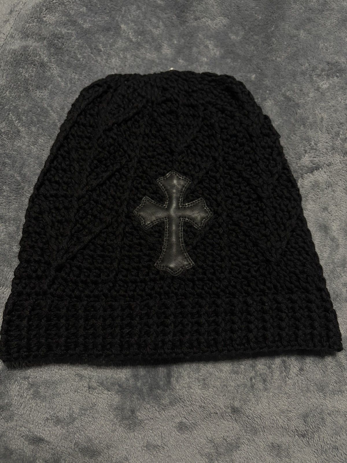 Chrome Hearts Chrome Hearts Cross Patch Cashmere Knitted Beanie Size ONE SIZE - 2 Thumbnail