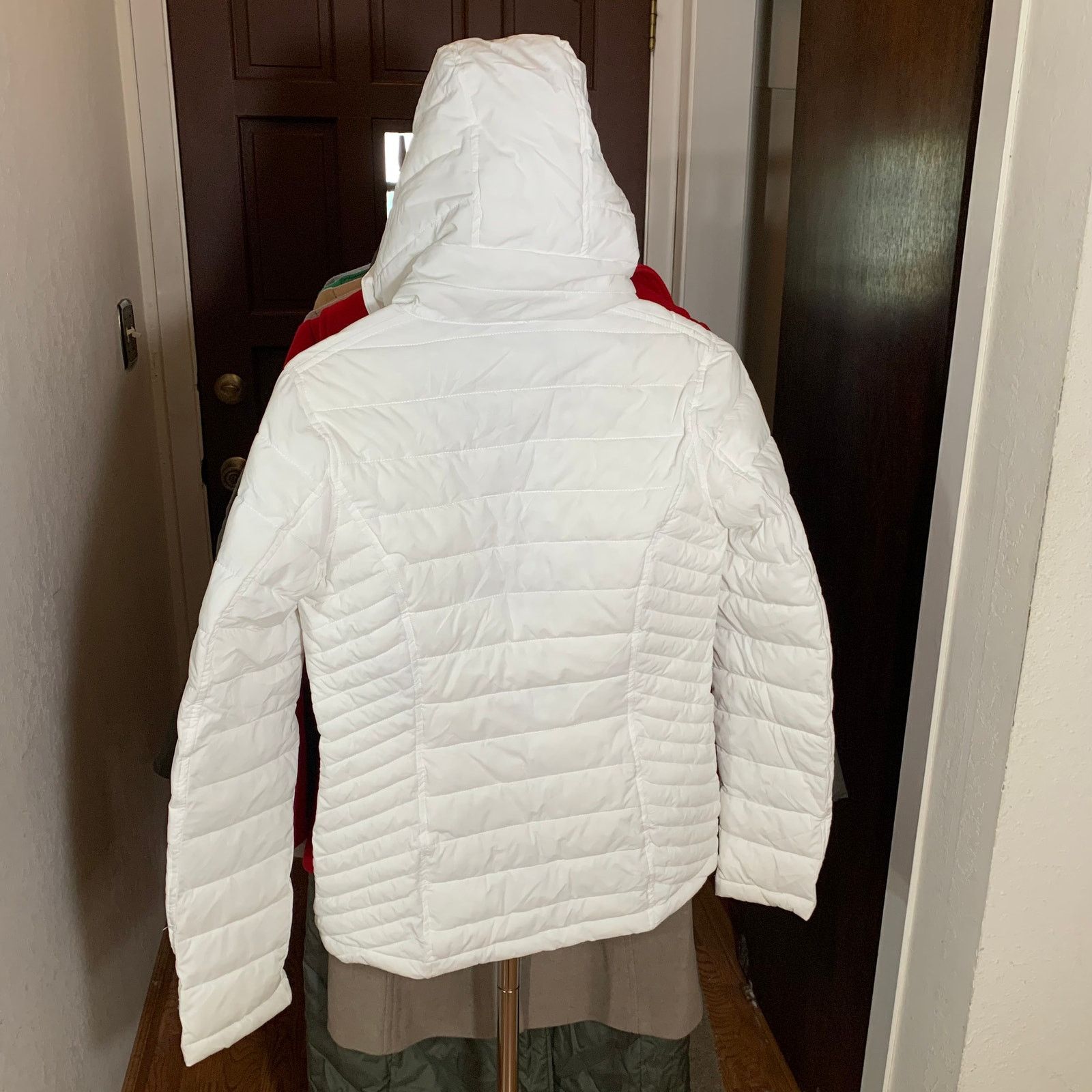 Nautica NAUTICA Women's White Puffer Hooded Jacket Size XS Size XS / US 0-2 / IT 36-38 - 2 Thumbnail