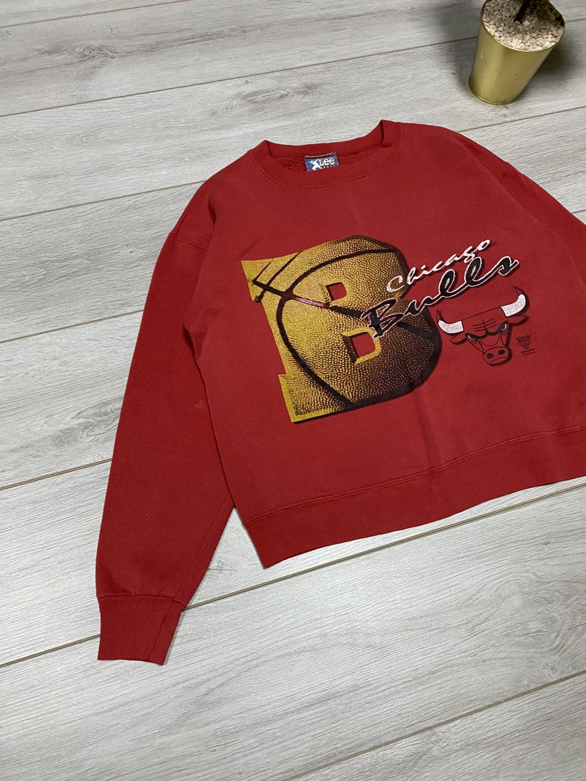 NBA 1990s Lee NBA Chicago Bulls Sweatshirt Red big logo Size US M / EU 48-50 / 2 - 5 Thumbnail