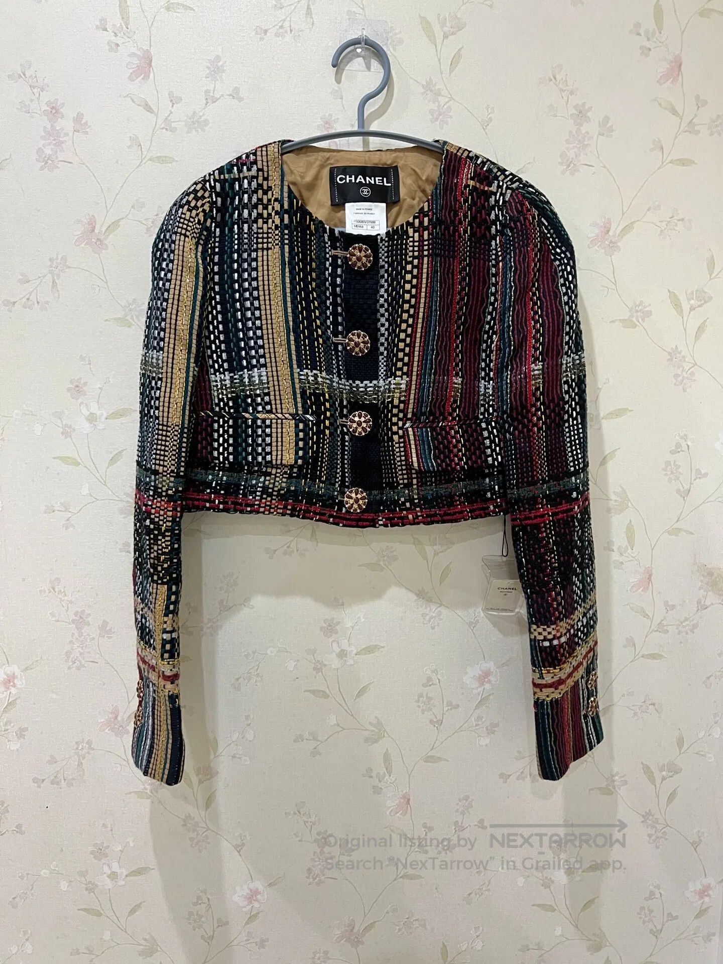 Chanel Chanel Colorful woven short jacket| Size L / US 10 / IT 46 - 1 Thumbnail