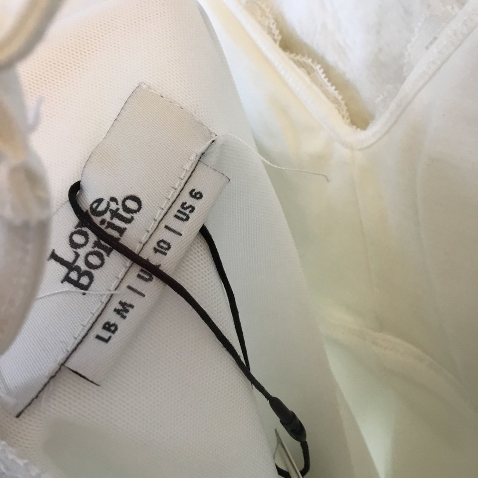 Other Love Bonito White Amalthea Padded Lace Trim Bodysuit Size M / US 6-8 / IT 42-44 - 7 Thumbnail