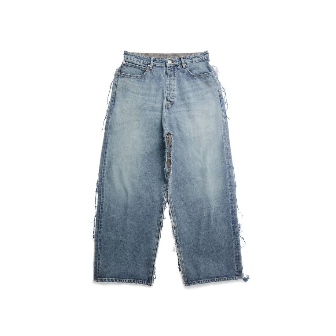 Balenciaga o1s1rm0825 Hybrid Baggy Pants in Blue Size US 32 / EU 48 - 1 Thumbnail