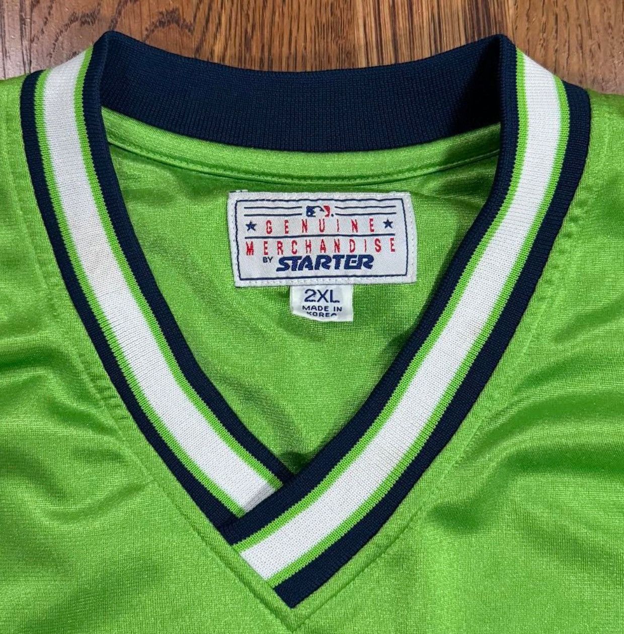 New York Yankees × Starter Vintage Starter New York Yankees Neon Green Pullover 2XL Size US XXL / EU 58 / 5 - 2 Thumbnail