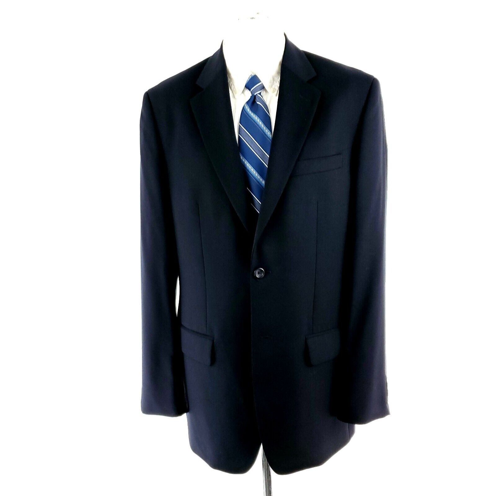 Joseph & Feiss Joseph Feiss Trio Wool 2 Button Blazer 40L Blue Size 40L - 3 Thumbnail