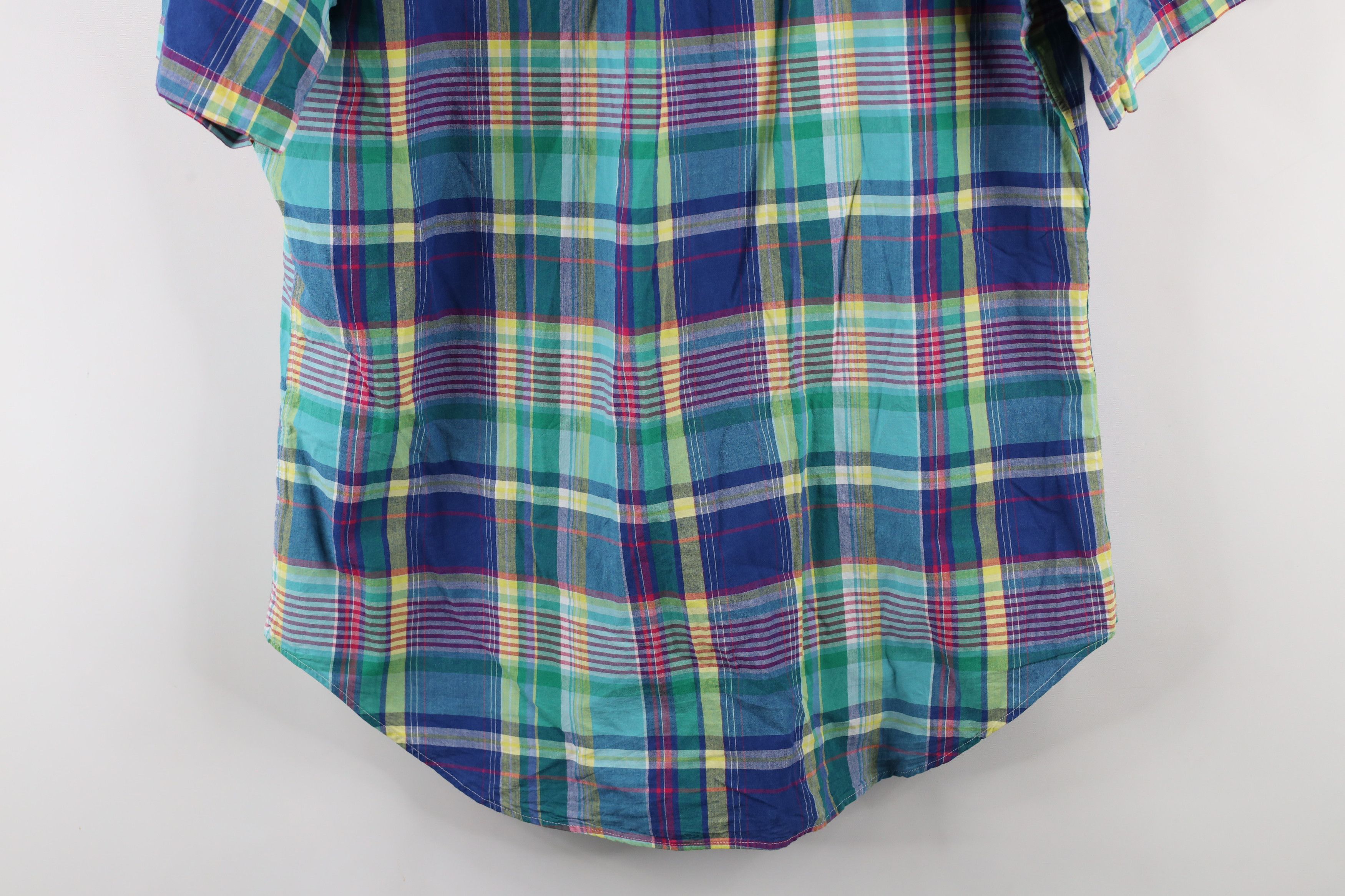 Ralph Lauren × Vintage Vintage 90s Ralph Lauren Madras Plaid Button Down Shirt Size US M / EU 48-50 / 2 - 11 Thumbnail