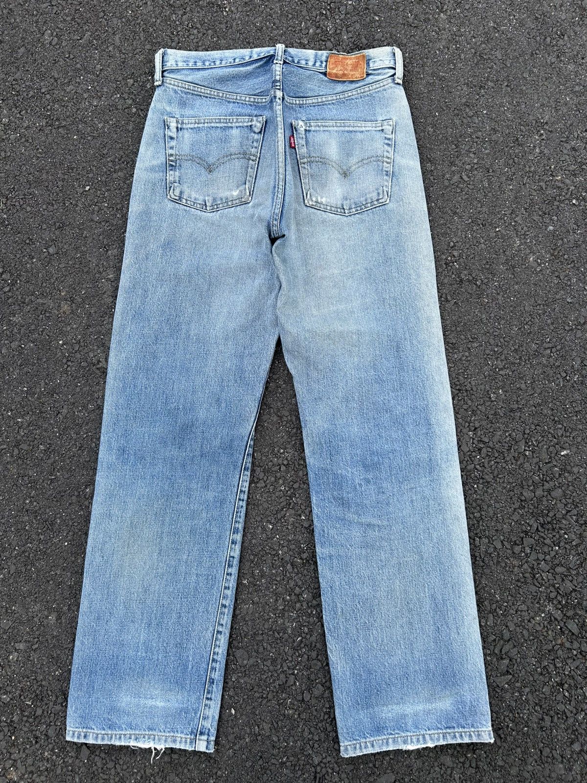 Kapital Thrashed Vintage Levis big E Selvedge Denim Jeans Size US 30 / EU 46 - 2 Thumbnail