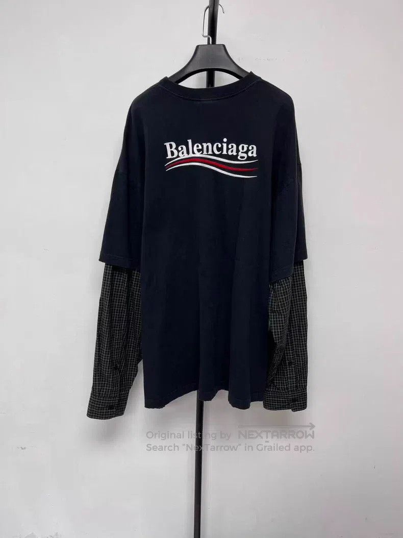 Balenciaga Balenciaga Emblem Logo Letter Embroidered Fake Two-Piece L Size US XL / EU 56 / 4 - 2 Thumbnail