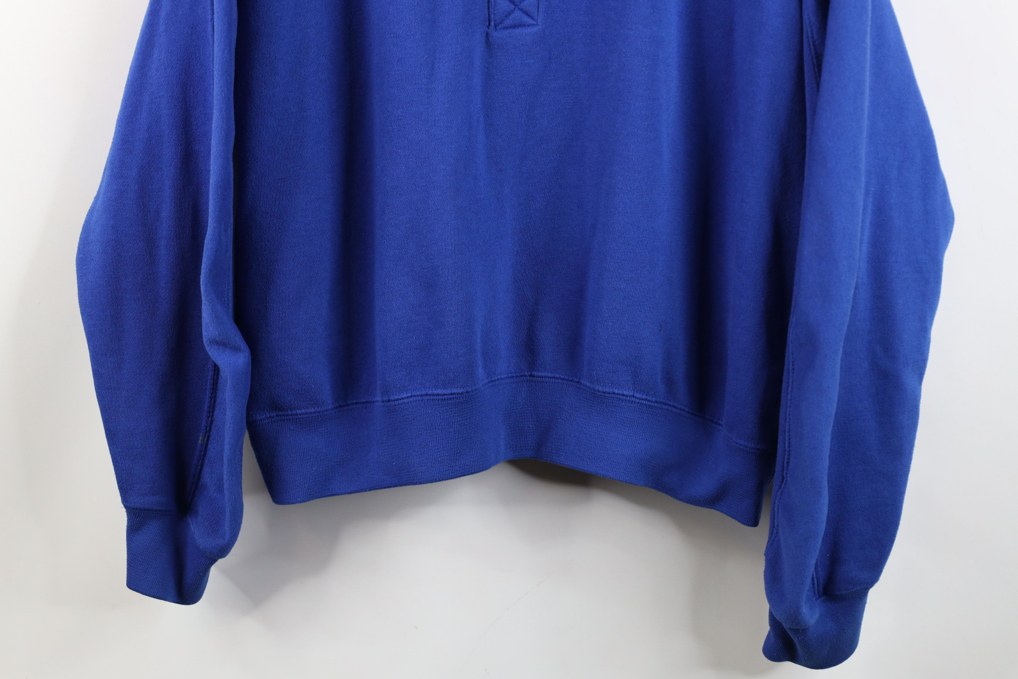 Vintage Vintage 90s Streetwear Fit Collared Pullover Sweatshirt Blue Size XL / US 12-14 / IT 48-50 - 3 Thumbnail