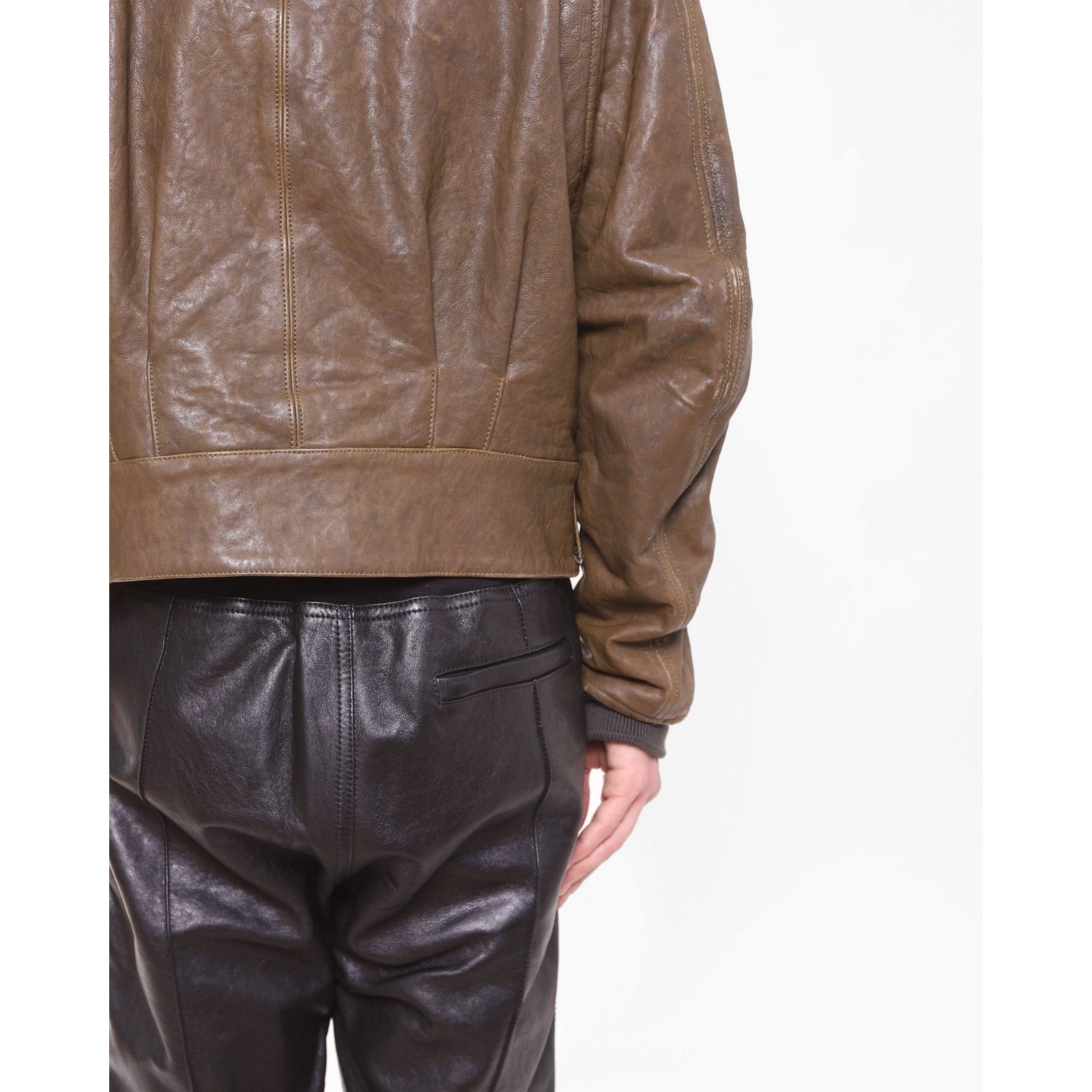 Haider Ackermann FW15 Oversized Biker Bomber in Brown Leather Size US M / EU 48-50 / 2 - 5 Thumbnail