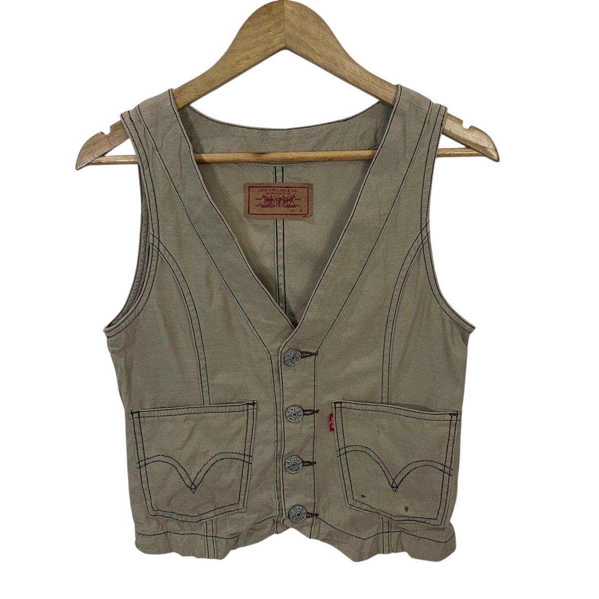 Levi's Vintage Y2k Levis Button Ups Vest Size S / US 4 / IT 40 - 1 Thumbnail