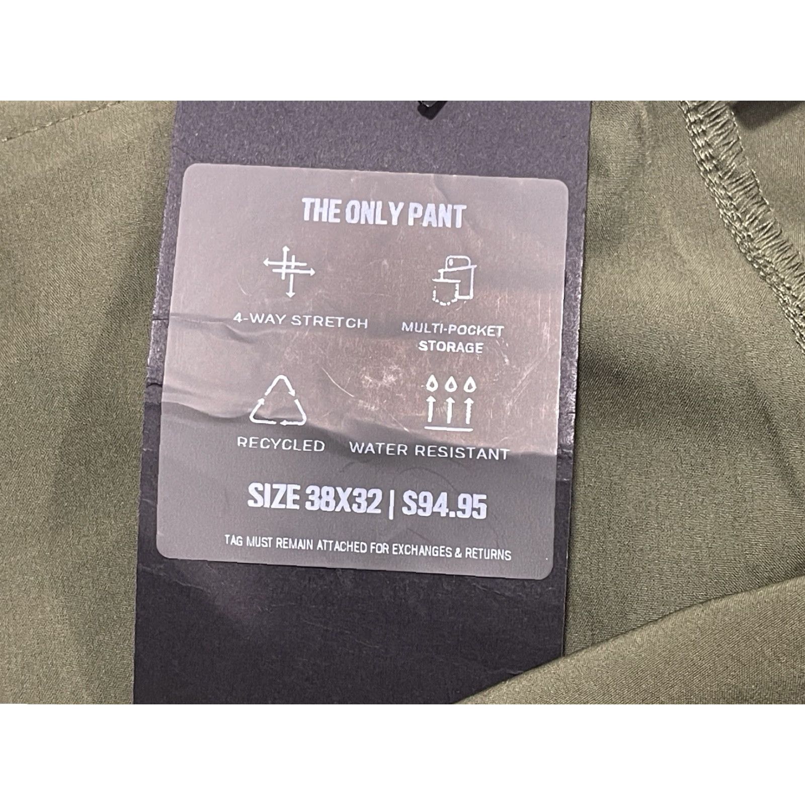 Fabletics Fabletics Pants Chino 39 Mens Regular Green Stretch Flat Front NWT Logo Casual Sports 31 Inseam 39 Waist Size US 39 - 3 Thumbnail