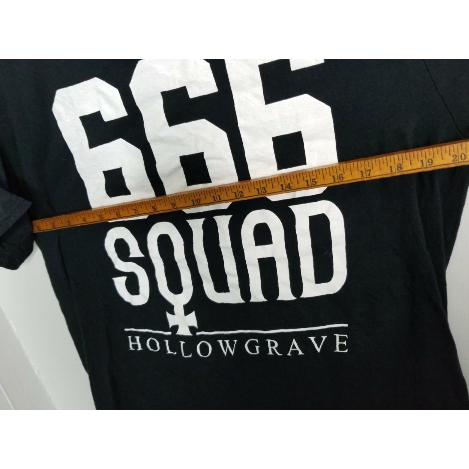 Vintage Halloween T Shirt Men L Black Cotton Crew Neck Short Sleeve Retro 666 Satan Squad Grave 90s Theme Size US L / EU 52-54 / 3 - 2 Thumbnail