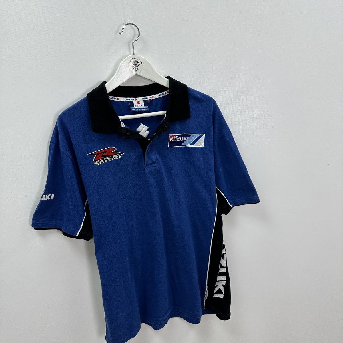 Vintage Vintage 90s Suzuki GSX Clinton Racing official polo y2k hype Size US XL / EU 56 / 4 - 4 Thumbnail