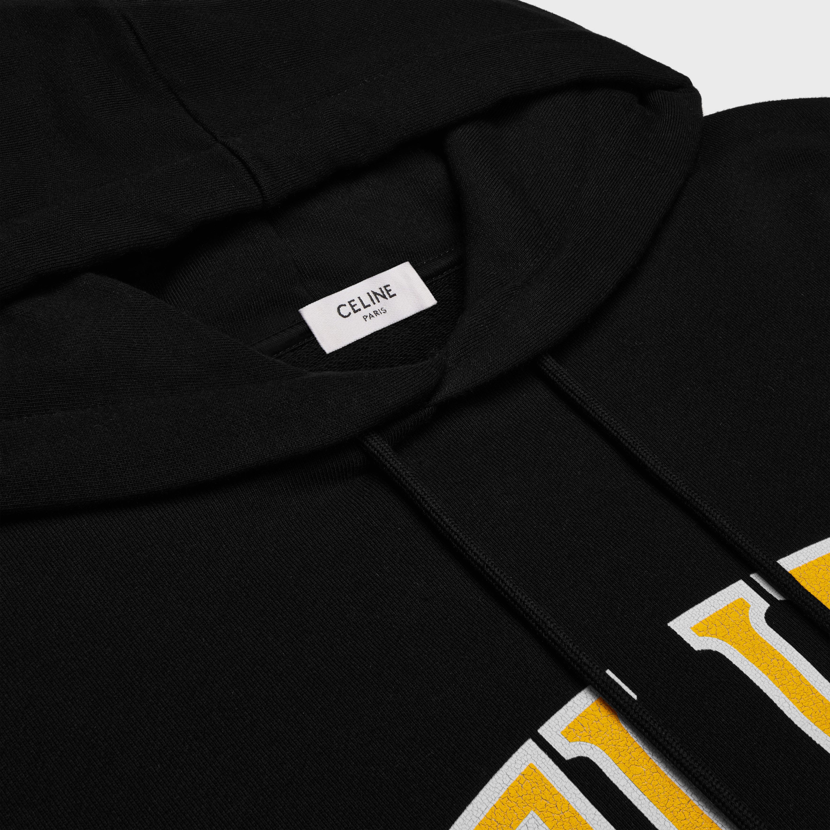 Celine o1bcso1str0925 2Y75F670Q Loose Hoodie in Black/Citron Size US L / EU 52-54 / 3 - 3 Thumbnail