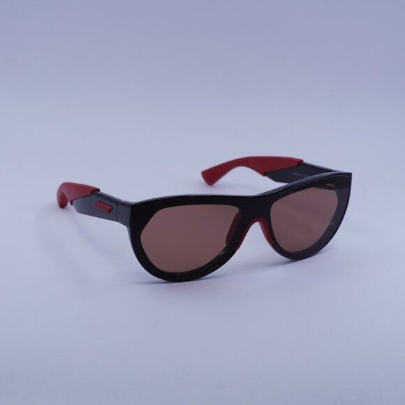 Bottega Veneta Bottega Veneta BV1234S 004 Sunglasses Shiny Black/Red Shield Size ONE SIZE - 4 Thumbnail