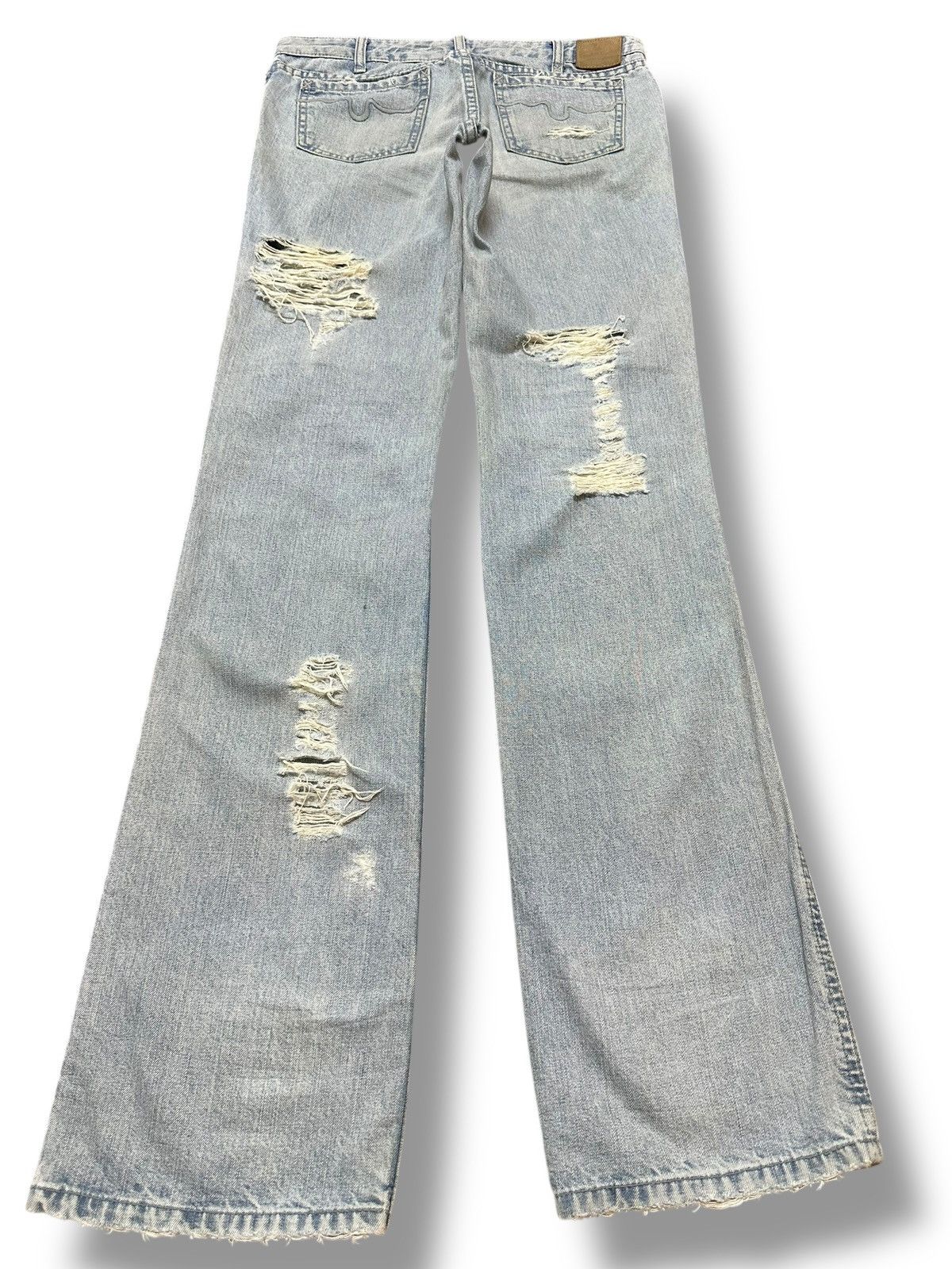 Japanese Brand Vintage LD Distressed Jean With Baggy Loose Style Faded Wash Size US 30 / EU 46 - 2 Thumbnail