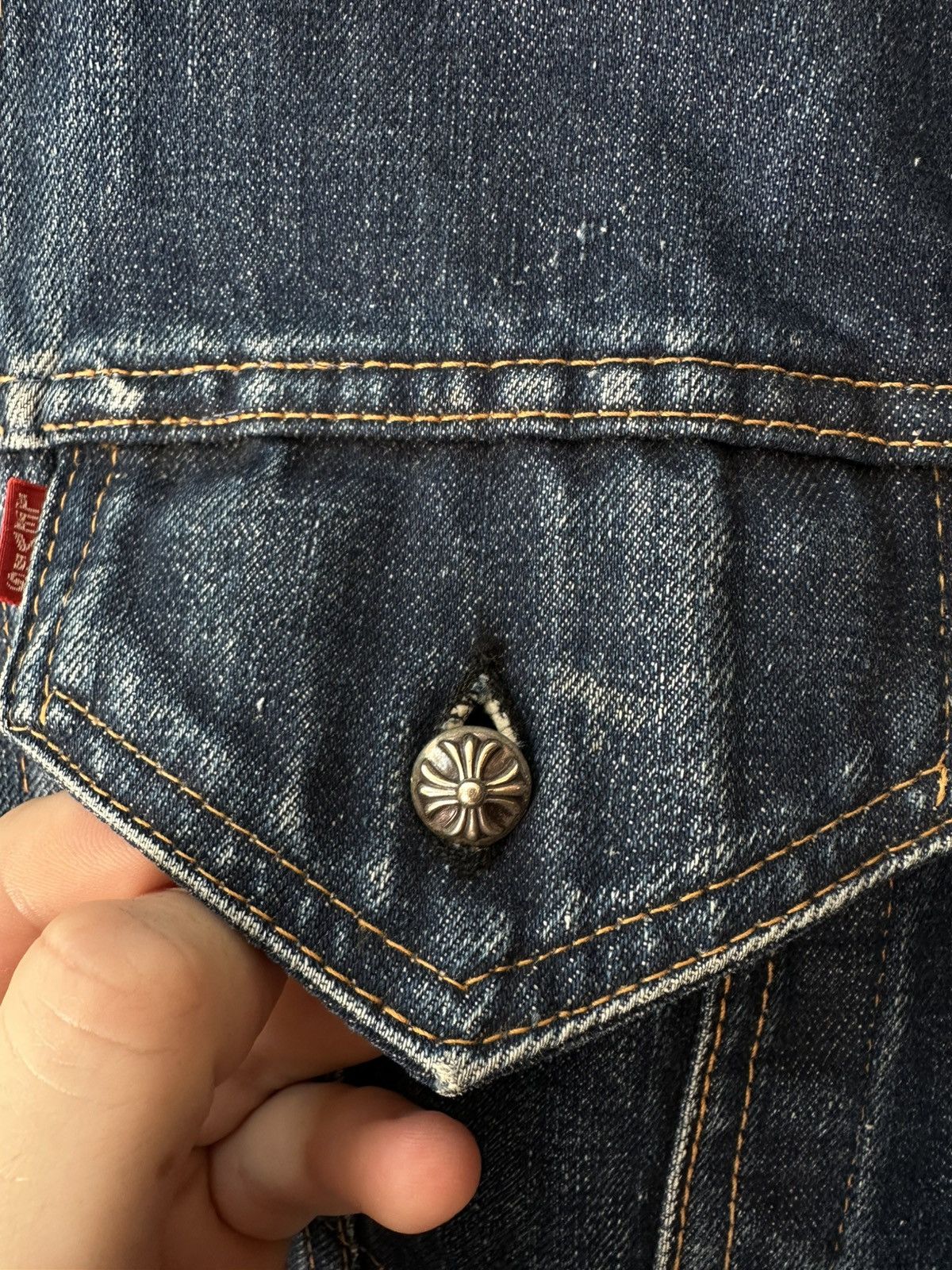 Chrome Hearts Chrome Hearts Levi’s Cross Patch Denim Jacket Size US XS / EU 42 / 0 - 4 Thumbnail