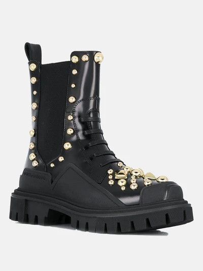 Dolce & Gabbana o1y0825 Ankle Boots in Black Size US 5.5 / IT 35.5 - 2 Thumbnail