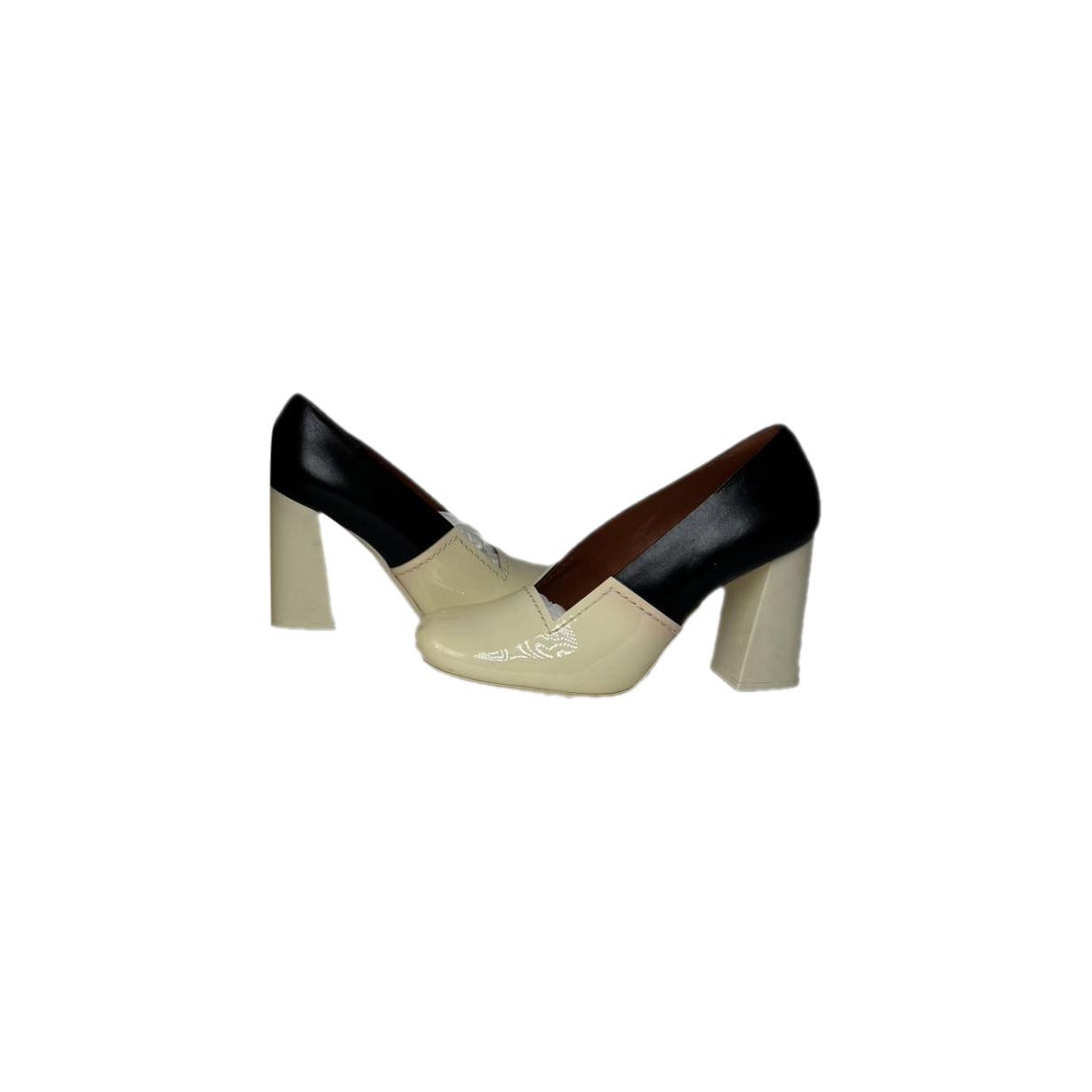 Celine Triangle Heel Black Leather Heel Size US 6.5 / IT 36.5 - 1 Thumbnail