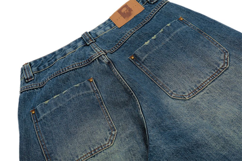 Jean Retro washed street style loose ripped cargo jeans Size US 32 / EU 48 - 5 Thumbnail