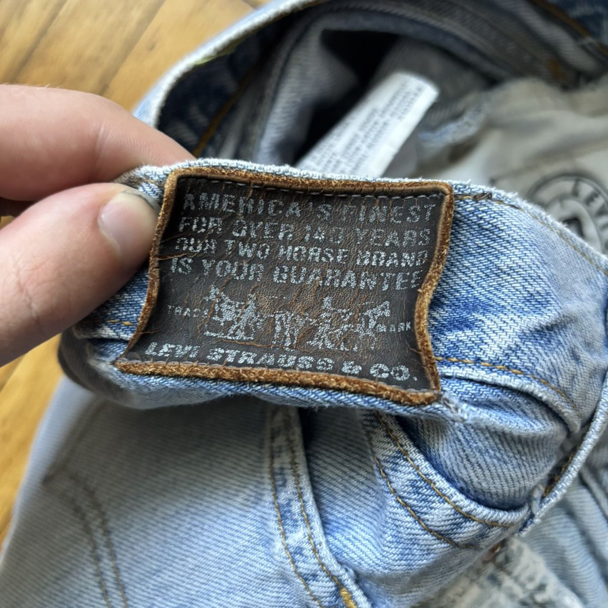 Levi's Vintage 90’s Levi’s 618 CrazyFit Orange Tab Distressed Jeans Size US 32 / EU 48 - 4 Thumbnail
