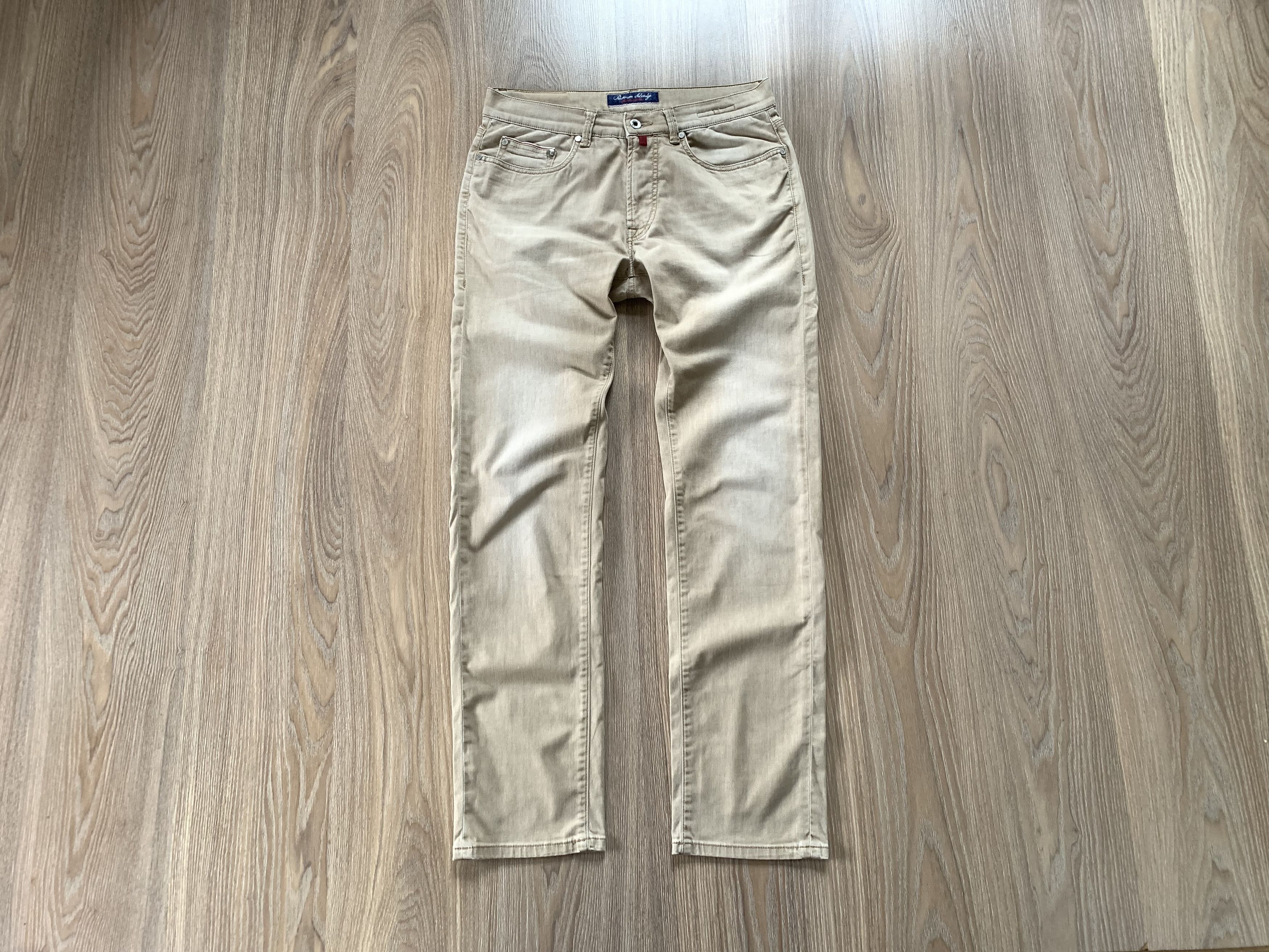 Designer × Pierre Cardin Pierre Cardin Premium Selvedge Beige Jeans Size US 33 - 1 Thumbnail