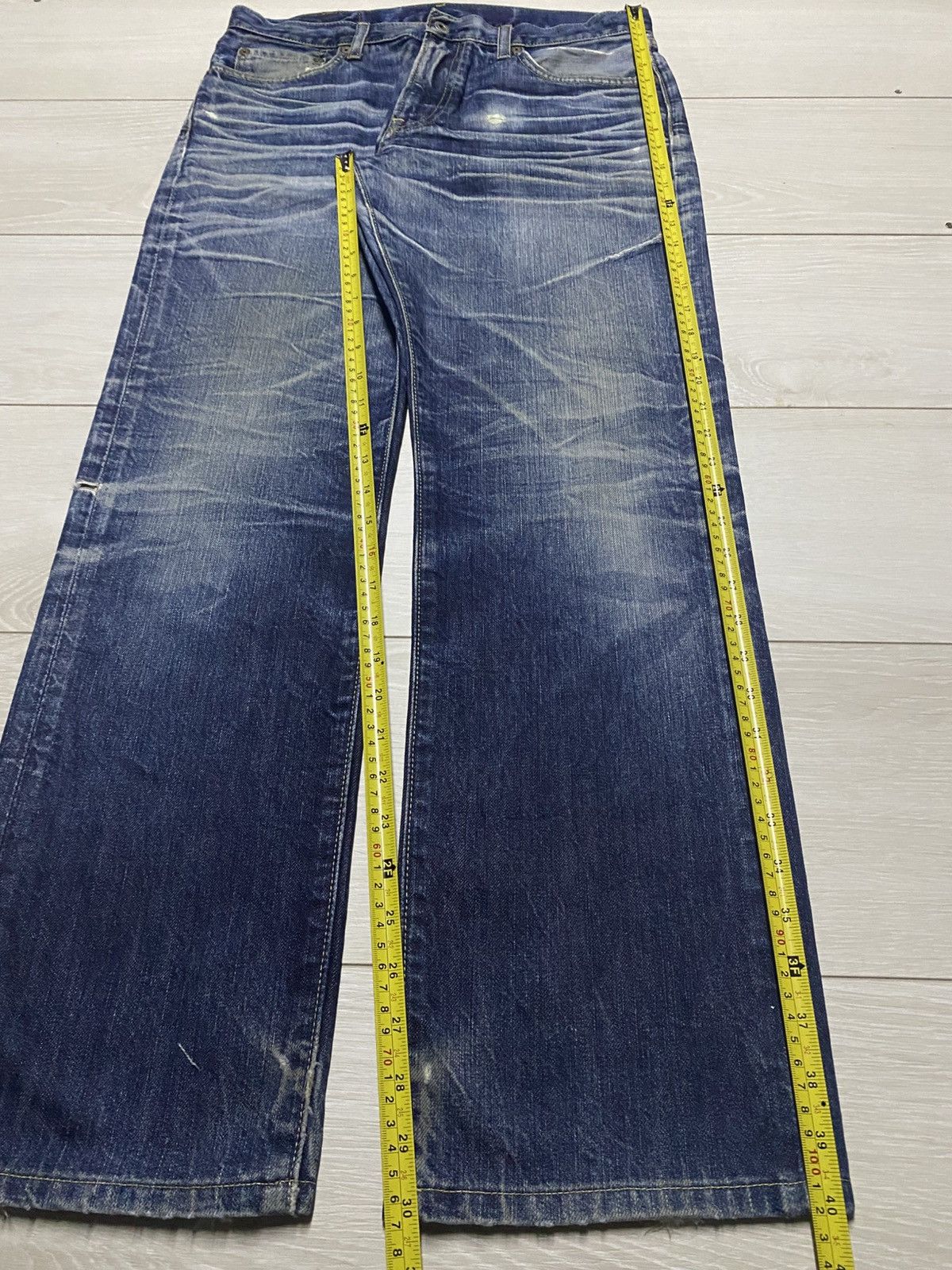 Undercover × Uniqlo Vintage Uniqlo S002 Mud Wash Whisker Distressed Loose Jeans Size US 32 / EU 48 - 18 Thumbnail