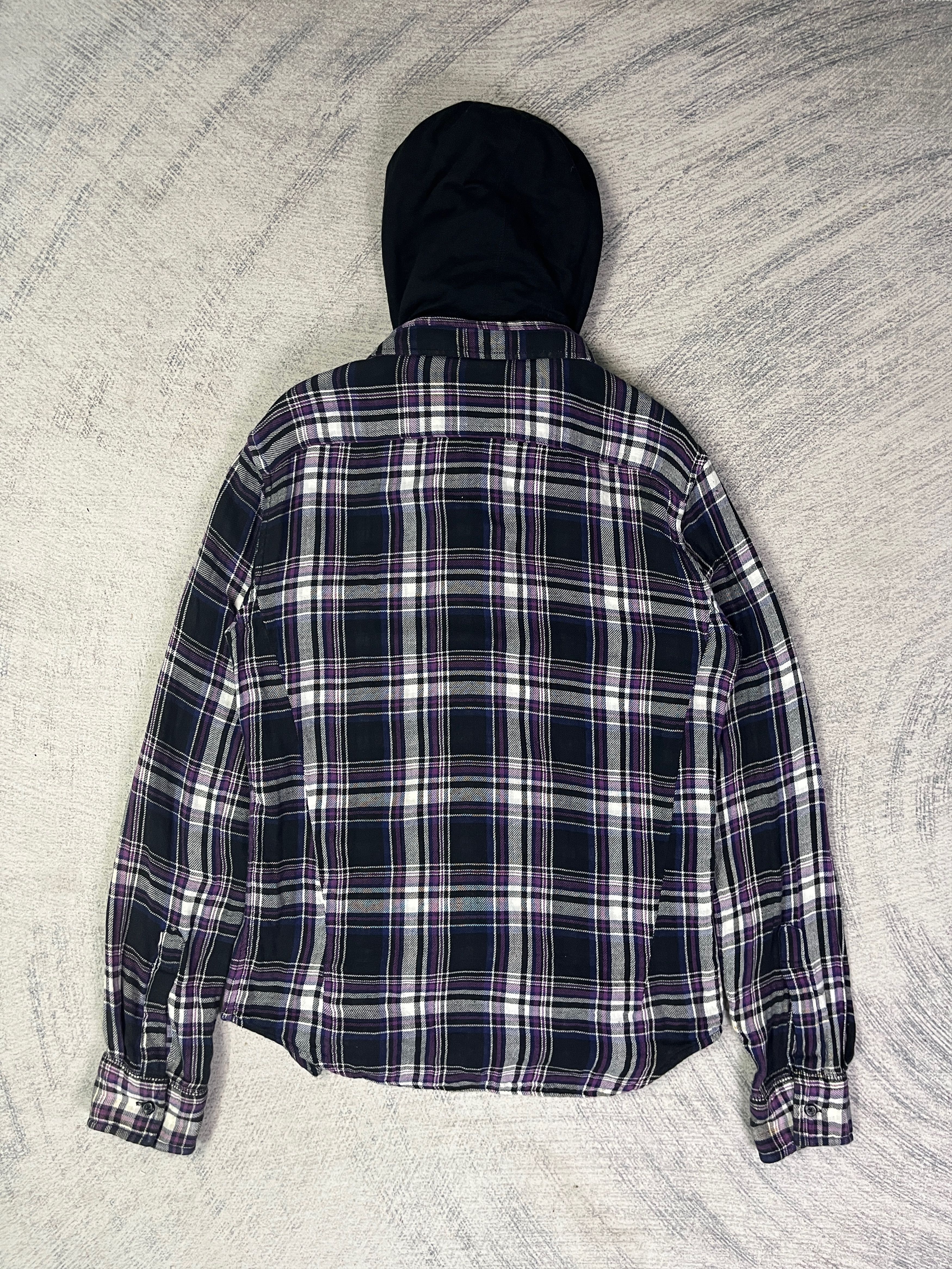 Japanese Brand PPFM Checkered Shirt Button Up Hoodie Size M / US 6-8 / IT 42-44 - 2 Thumbnail