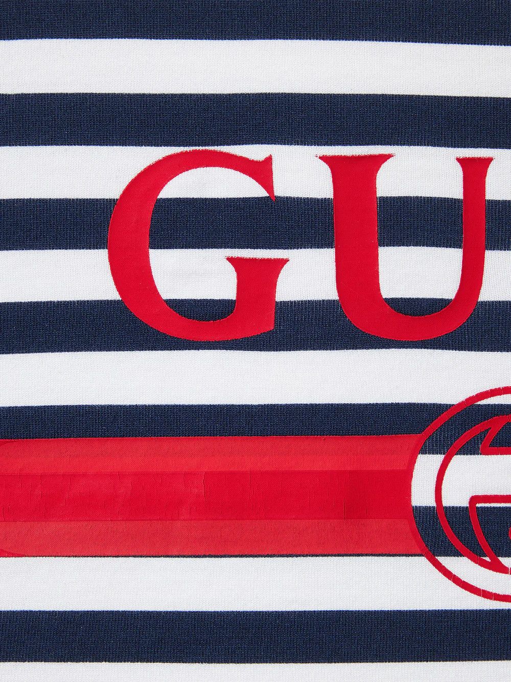Gucci o1la5ras0526 Printed Striped Cotton Jersey T-Shirt Size XXS / US 00 / IT 34 - 6 Thumbnail