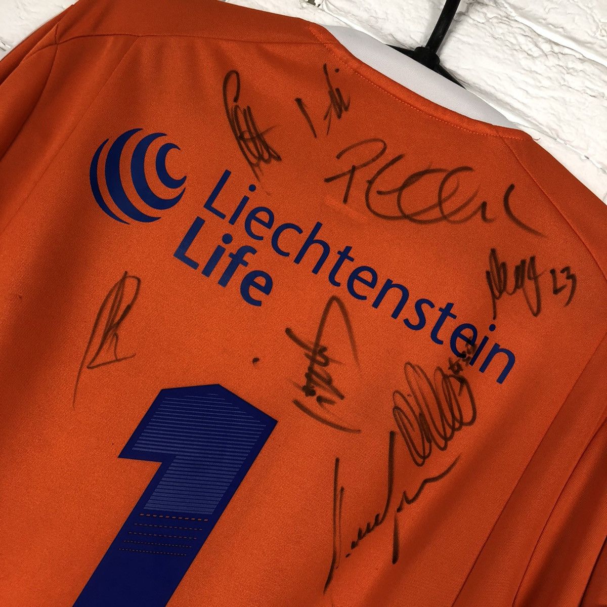 Adidas Vaduz Liechtenstein Match Worn 2011 2012 Goalkeeper jersey Size US L / EU 52-54 / 3 - 7 Thumbnail