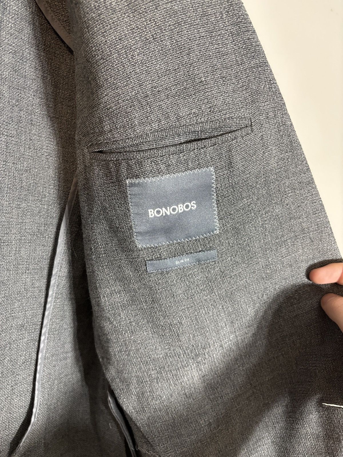 Bonobos Bonobos Vitale Barberis Canonico Slim Blazer Grey 44L Size 44L - 2 Thumbnail