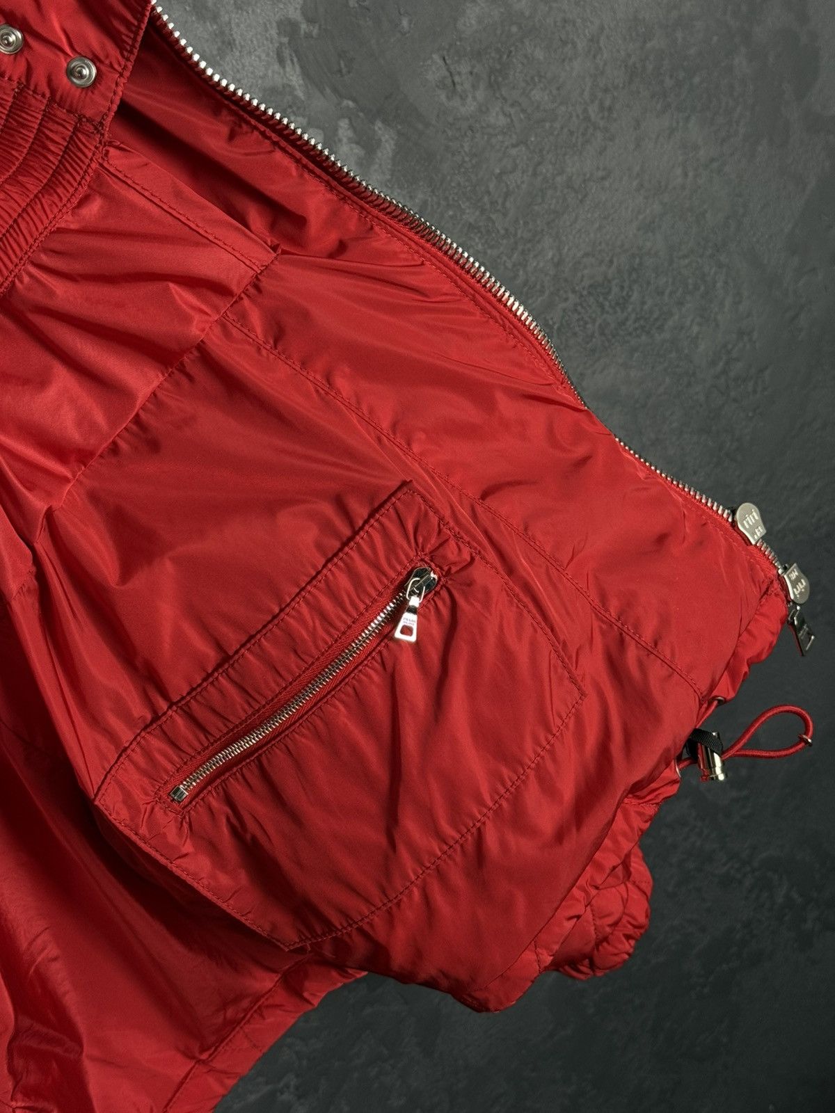 Prada 2008 Prada Red Diamond Women’s Quilted Puffer Jacket Size XL / US 12-14 / IT 48-50 - 20 Thumbnail