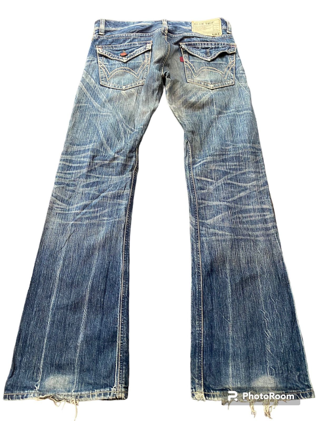Edwin × Hysteric Glamour × Tornado Mart Flare jeans vintage Edwin boot cut Japan 🇯🇵 distressed Size US 34 / EU 50 - 2 Thumbnail