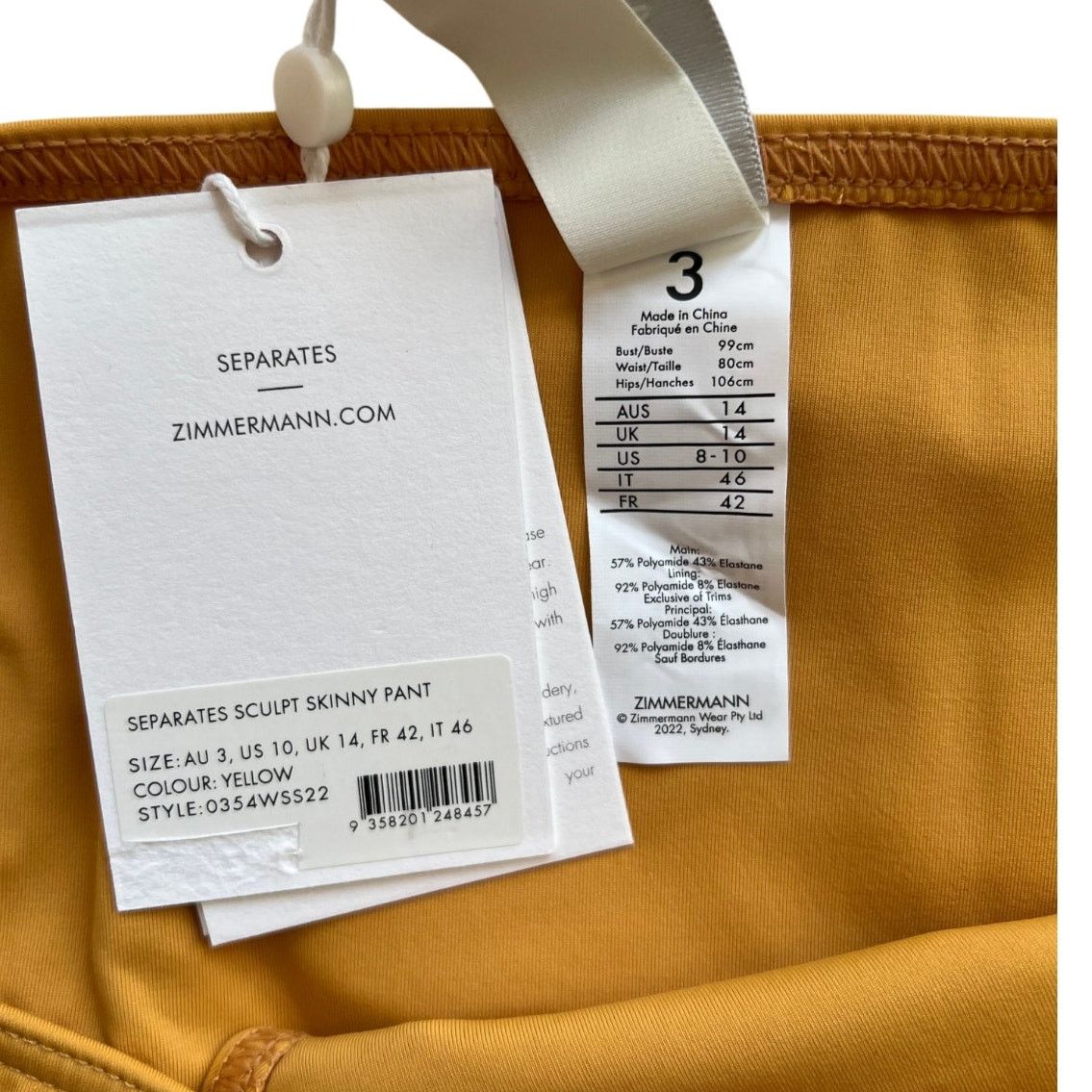 Zimmermann ZIMMERMANN Marigold Low-Rise Bikini Briefs Bottom, US10/M Size ONE SIZE - 13 Thumbnail